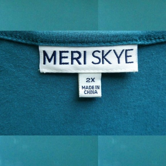 NWT Meri Skye Teal Tank Lace Bottom Size 2X - Picture 8 of 11